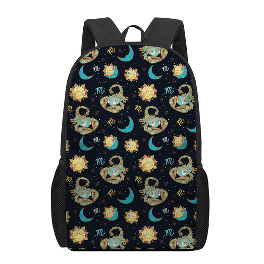 Cute Cartoon Scorpio Pattern Print 17 Inch Backpack