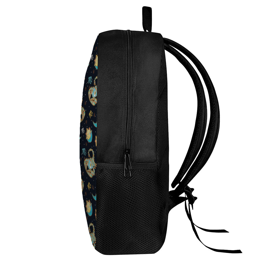 Cute Cartoon Scorpio Pattern Print 17 Inch Backpack