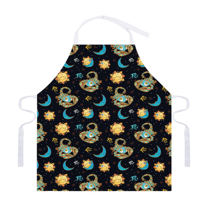 Cute Cartoon Scorpio Pattern Print Adjustable Apron
