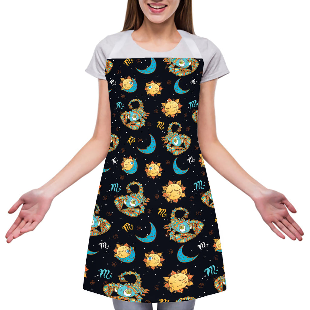 Cute Cartoon Scorpio Pattern Print Adjustable Apron
