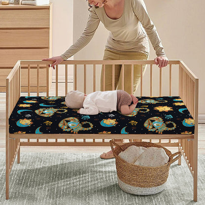 Cute Cartoon Scorpio Pattern Print Baby Crib Sheet
