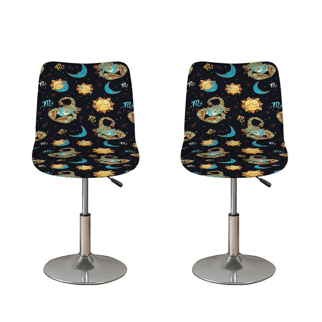 Cute Cartoon Scorpio Pattern Print Bar Stool Covers