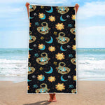 Cute Cartoon Scorpio Pattern Print Beach Towel