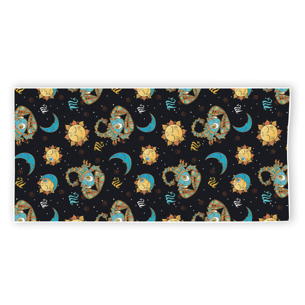 Cute Cartoon Scorpio Pattern Print Beach Towel