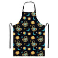 Cute Cartoon Scorpio Pattern Print Bib Apron With Pocket