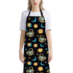 Cute Cartoon Scorpio Pattern Print Bib Apron With Pocket