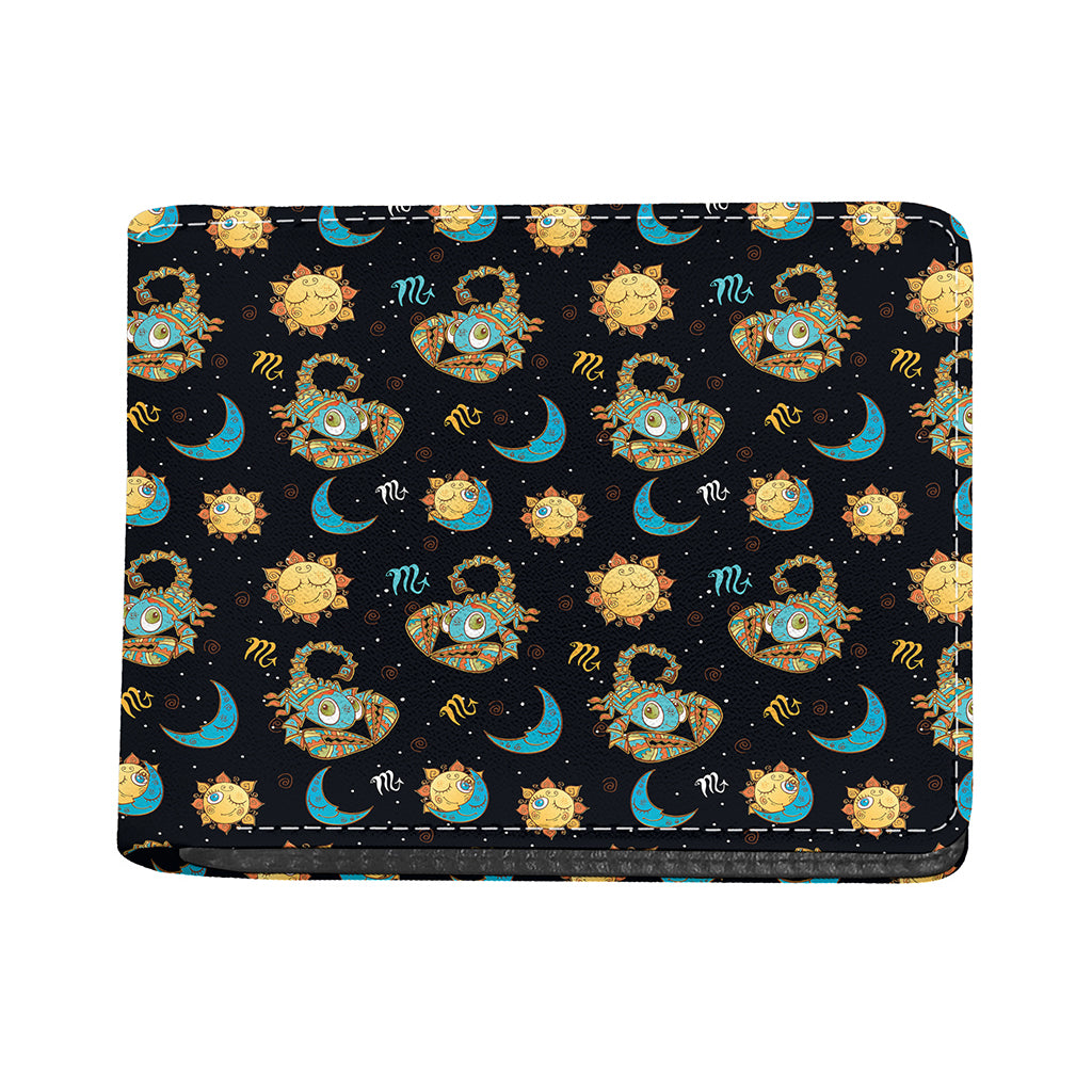 Cute Cartoon Scorpio Pattern Print Bifold Wallet