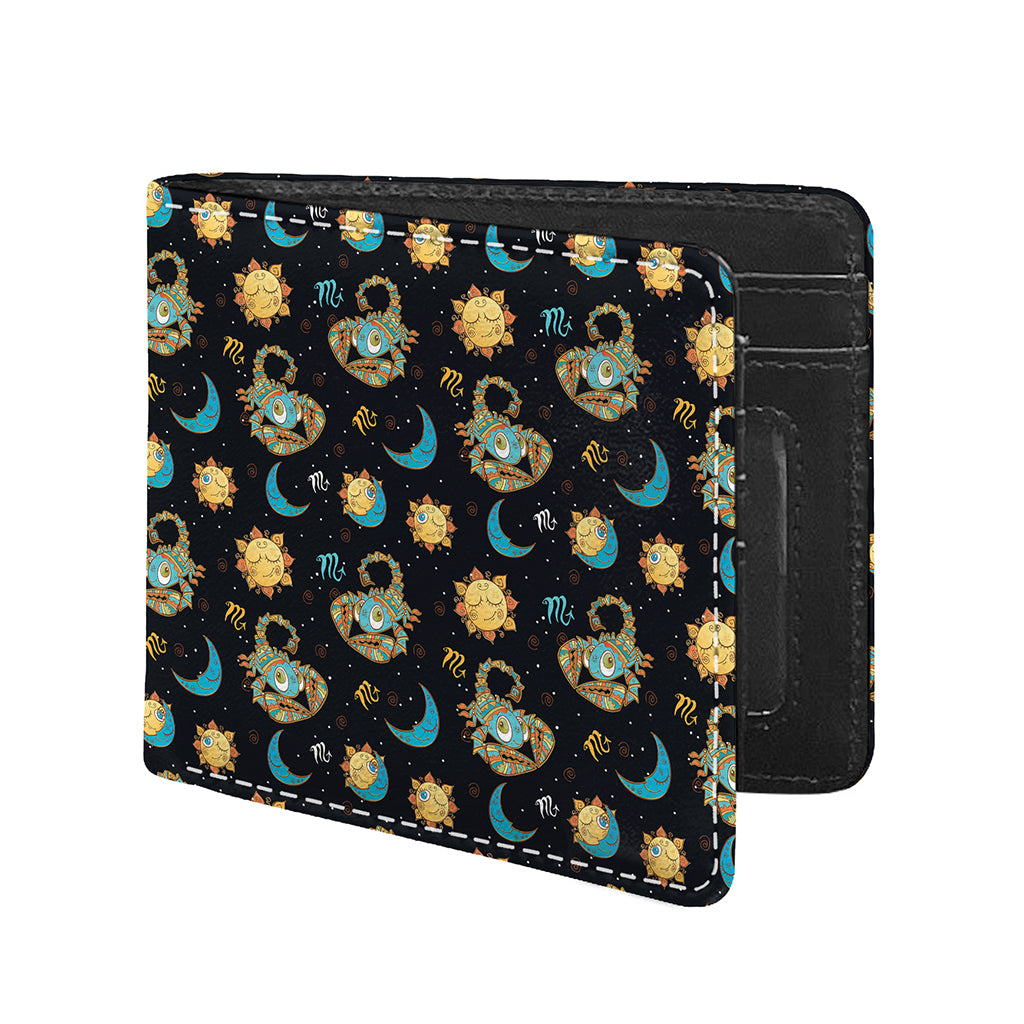 Cute Cartoon Scorpio Pattern Print Bifold Wallet