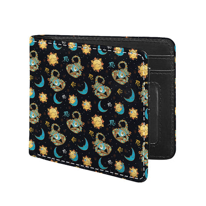 Cute Cartoon Scorpio Pattern Print Bifold Wallet