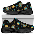 Cute Cartoon Scorpio Pattern Print Black Chunky Shoes
