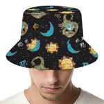 Cute Cartoon Scorpio Pattern Print Bucket Hat