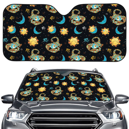 Cute Cartoon Scorpio Pattern Print Car Windshield Sun Shade