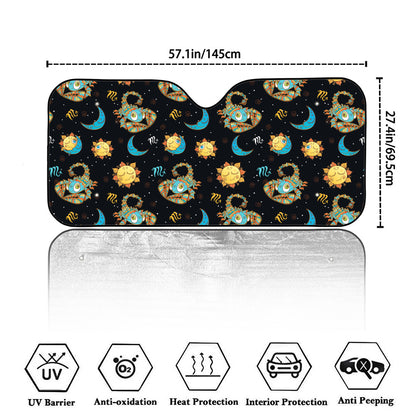 Cute Cartoon Scorpio Pattern Print Car Windshield Sun Shade