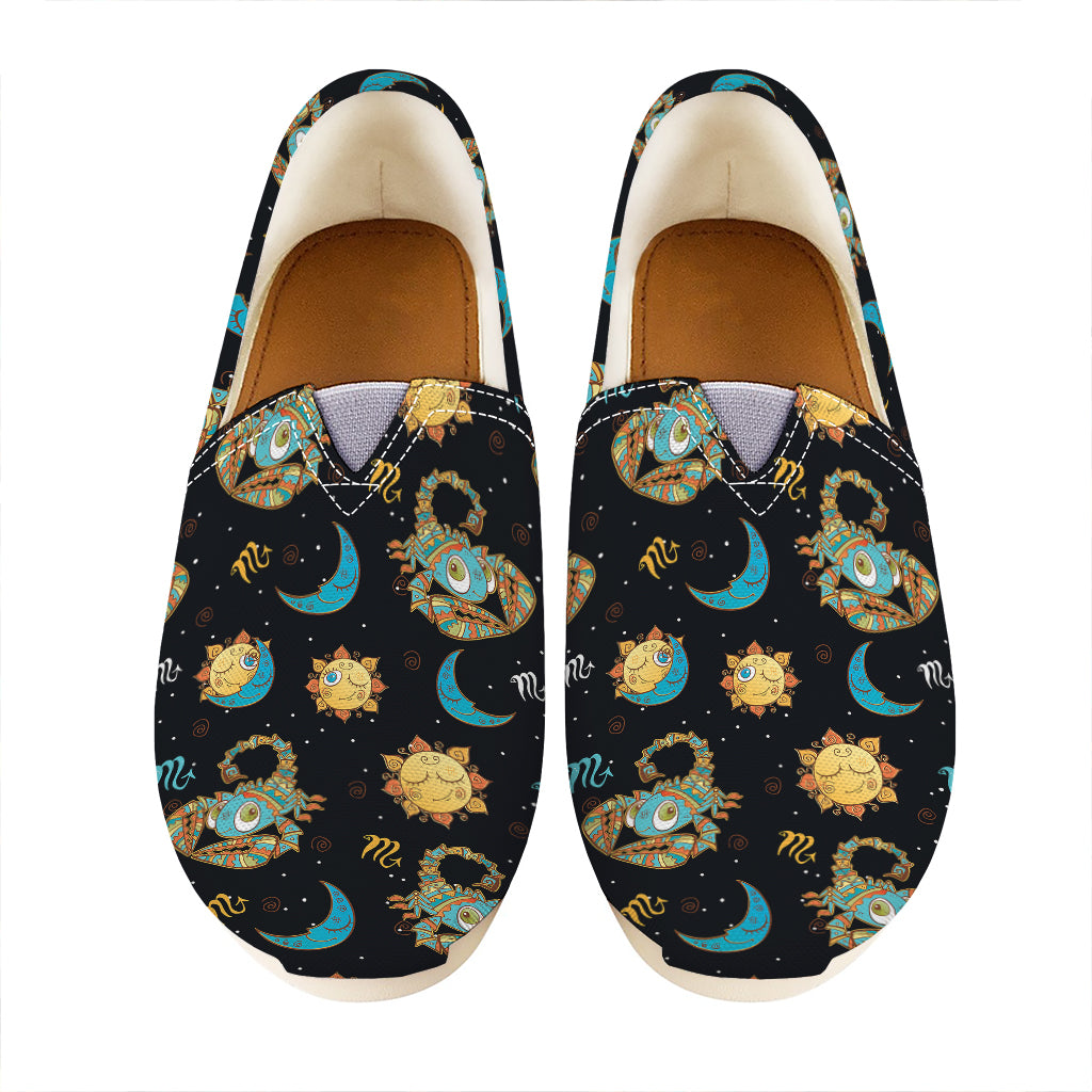 Cute Cartoon Scorpio Pattern Print Casual Shoes