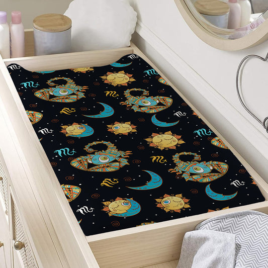 Cute Cartoon Scorpio Pattern Print Changing Pad Cover