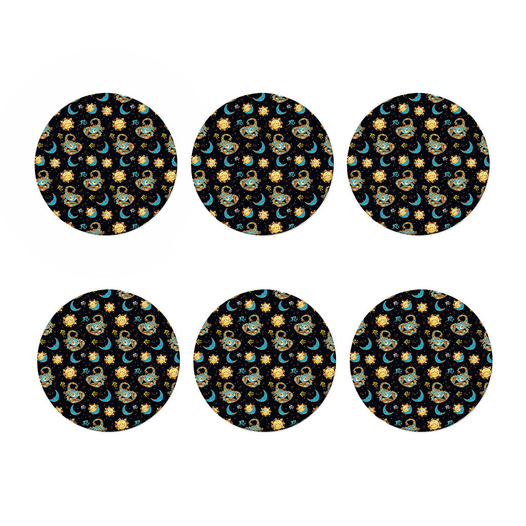 Cute Cartoon Scorpio Pattern Print Coaster Set