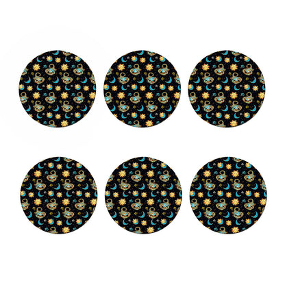 Cute Cartoon Scorpio Pattern Print Coaster Set