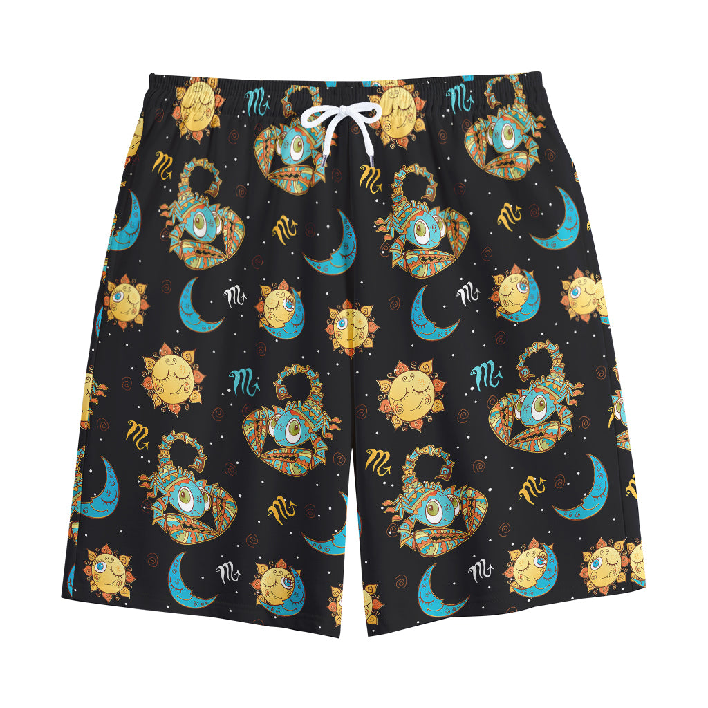 Cute Cartoon Scorpio Pattern Print Cotton Shorts