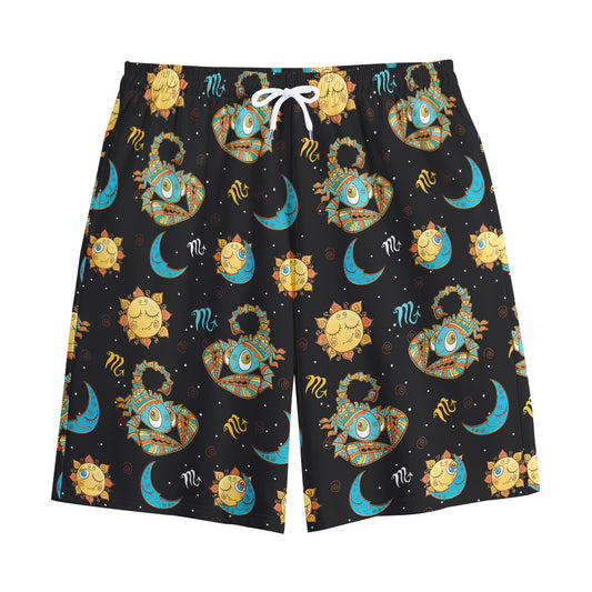 Cute Cartoon Scorpio Pattern Print Cotton Shorts