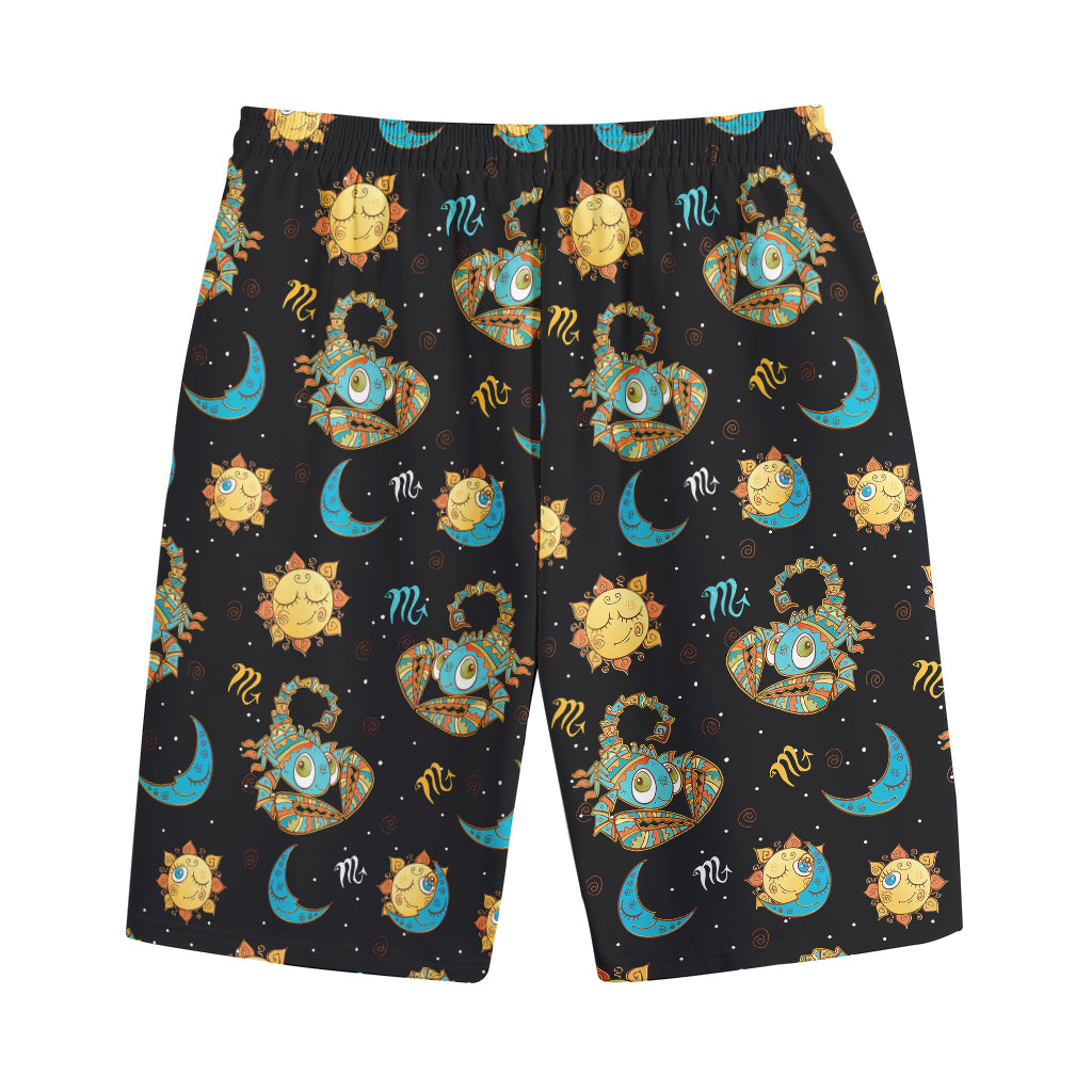 Cute Cartoon Scorpio Pattern Print Cotton Shorts
