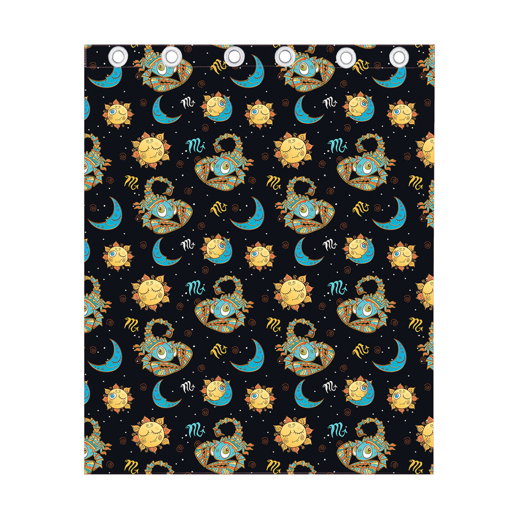 Cute Cartoon Scorpio Pattern Print Curtain
