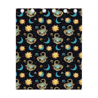 Cute Cartoon Scorpio Pattern Print Curtain