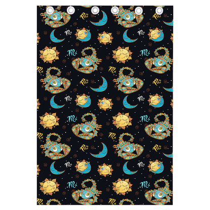 Cute Cartoon Scorpio Pattern Print Curtain