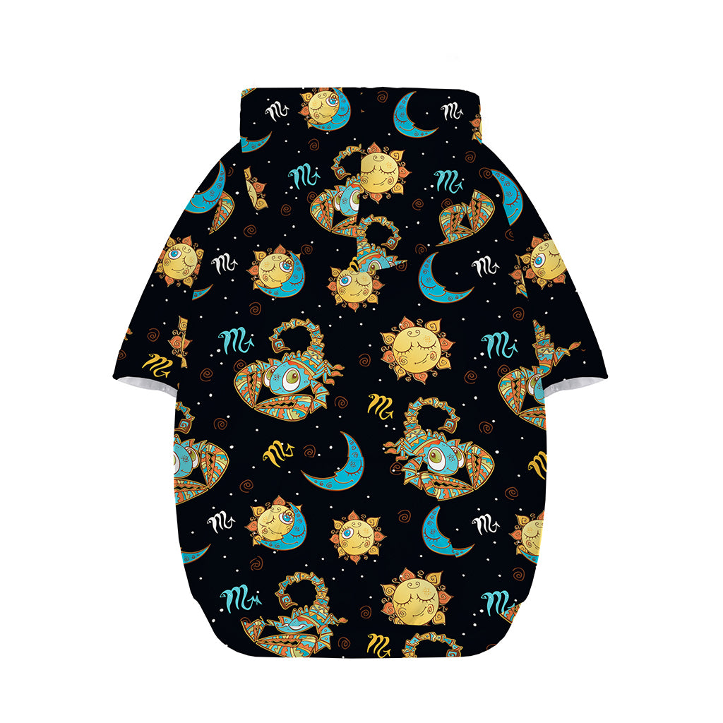 Cute Cartoon Scorpio Pattern Print Dog Zip Up Hoodie