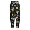 Cute Cartoon Scorpio Pattern Print Fleece Lined Knit Pants