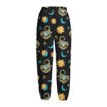 Cute Cartoon Scorpio Pattern Print Fleece Lined Knit Pants