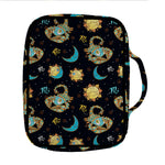 Cute Cartoon Scorpio Pattern Print Front Pocket Bible Bag