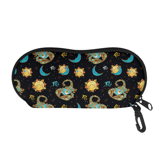 Cute Cartoon Scorpio Pattern Print Glasses Case