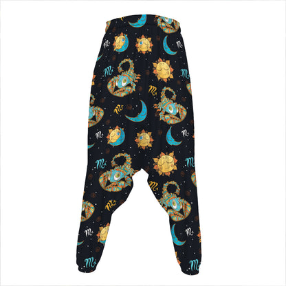 Cute Cartoon Scorpio Pattern Print Hammer Pants