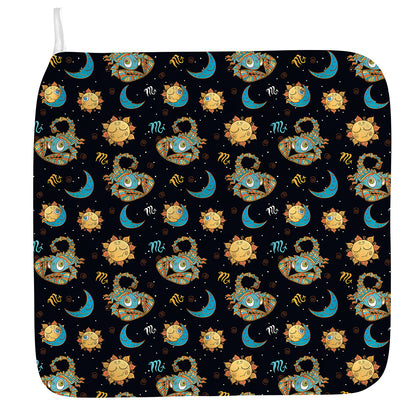Cute Cartoon Scorpio Pattern Print Hand Towel