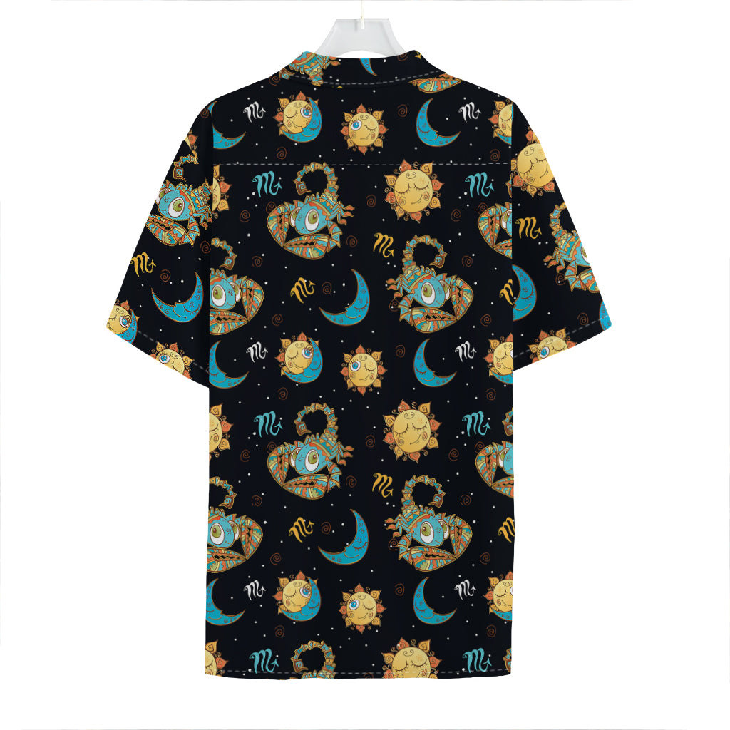Cute Cartoon Scorpio Pattern Print Hawaiian Shirt