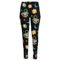 Cute Cartoon Scorpio Pattern Print High-Waisted Pocket Leggings
