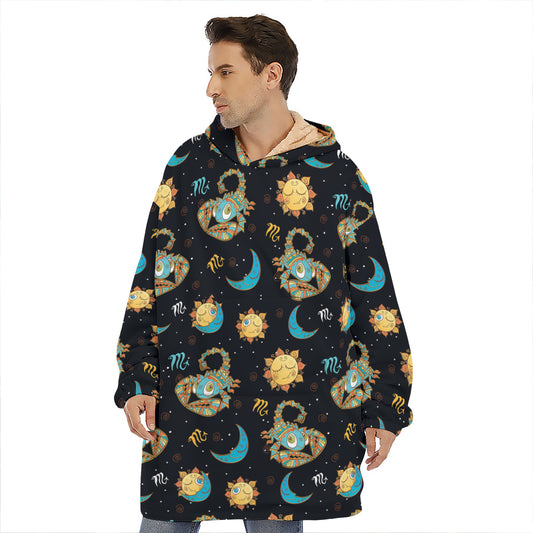 Cute Cartoon Scorpio Pattern Print Hoodie Blanket
