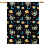 Cute Cartoon Scorpio Pattern Print House Flag