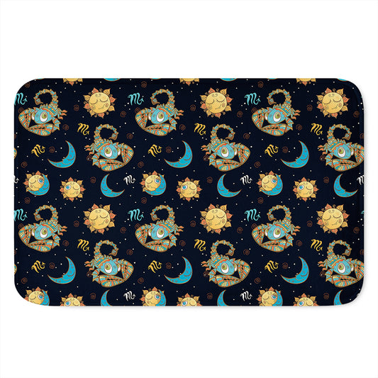 Cute Cartoon Scorpio Pattern Print Indoor Door Mat