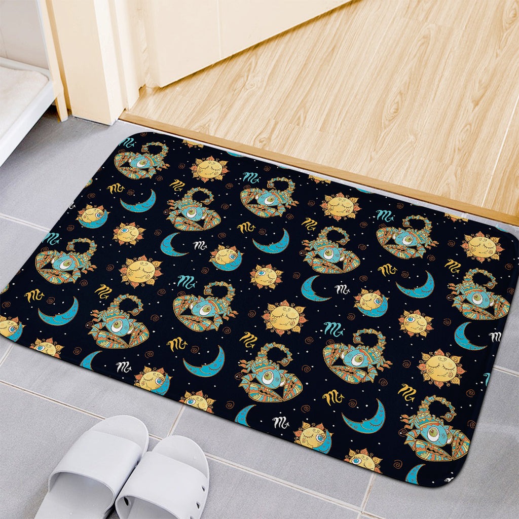 Cute Cartoon Scorpio Pattern Print Indoor Door Mat