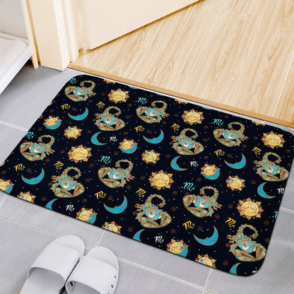 Cute Cartoon Scorpio Pattern Print Indoor Door Mat