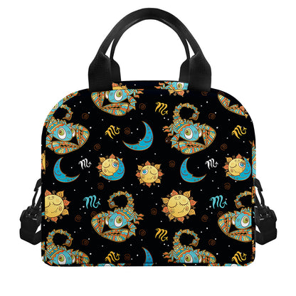 Cute Cartoon Scorpio Pattern Print Insulated Lunch Bag