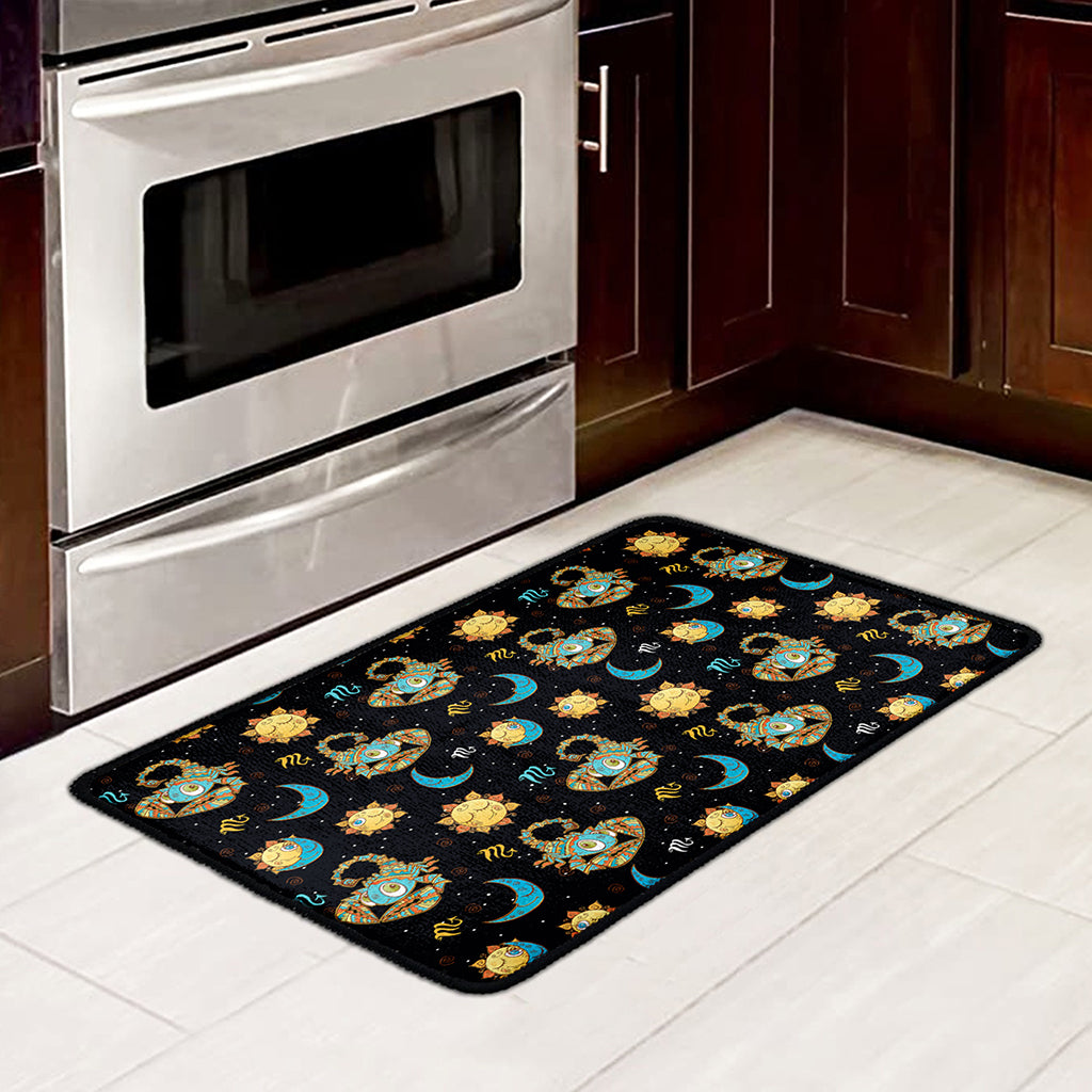 Cute Cartoon Scorpio Pattern Print Kitchen Mat