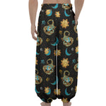 Cute Cartoon Scorpio Pattern Print Lantern Pants
