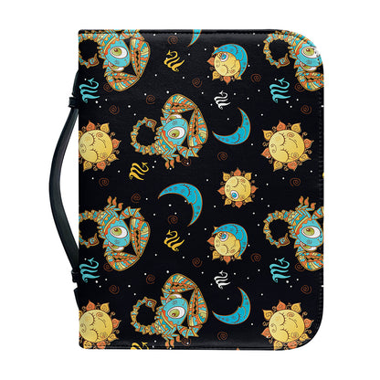 Cute Cartoon Scorpio Pattern Print Leather Bible Cover