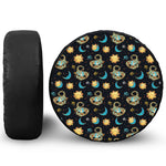 Cute Cartoon Scorpio Pattern Print Leather Spare Tire Cover