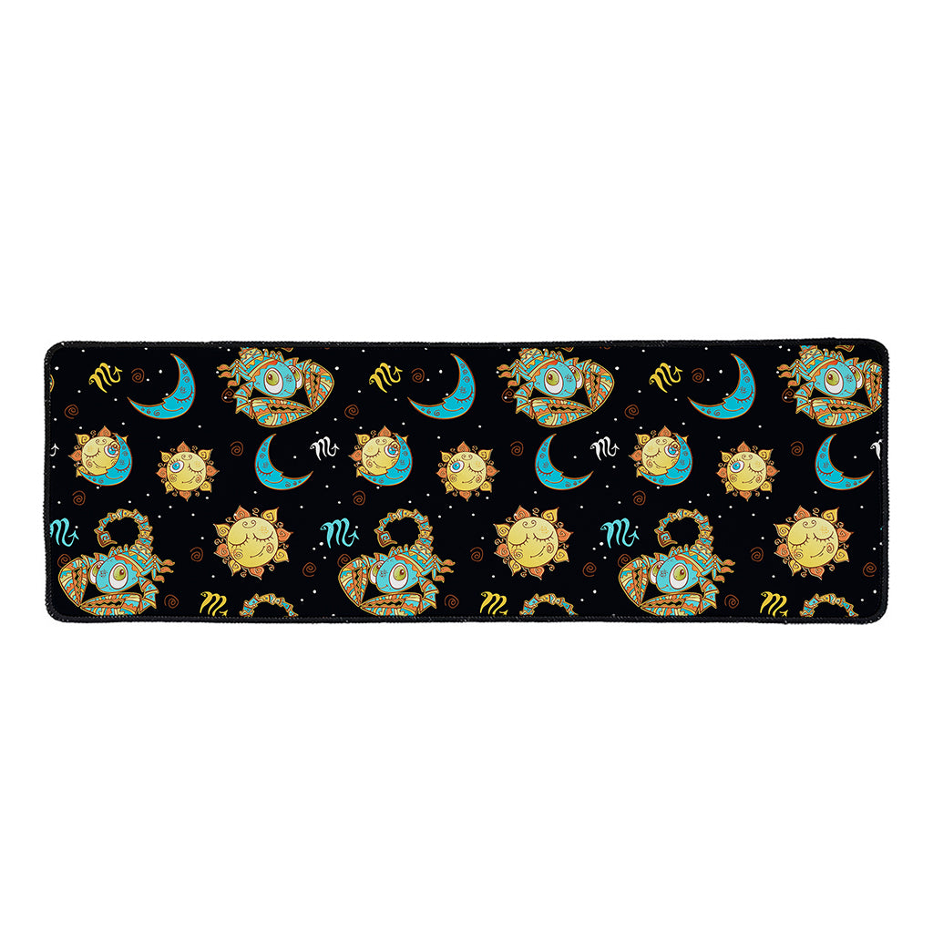 Cute Cartoon Scorpio Pattern Print Long Kitchen Mat