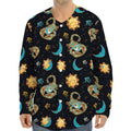 Cute Cartoon Scorpio Pattern Print Long Sleeve Baseball Jersey