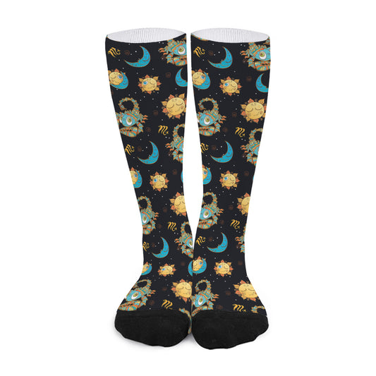 Cute Cartoon Scorpio Pattern Print Long Socks