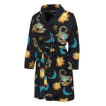 Cute Cartoon Scorpio Pattern Print Men's Bathrobe